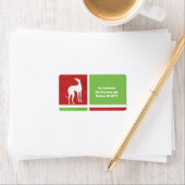 Kerst Greyhound Silhouet in rood en groen Etiket (Insitu)