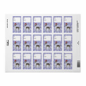 Kerst Greyhound / Whippet / Iggy Gift Labels (Full Sheet)