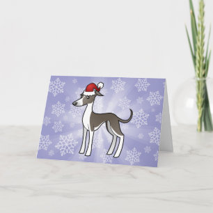 Kerst Greyhound/Whippet/Italiaans Greyhound Feestdagen Kaart