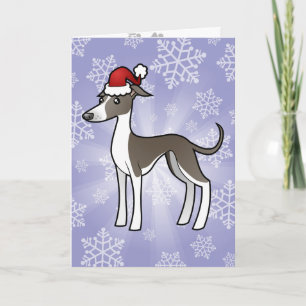 Kerst Greyhound/Whippet/Italiaanse Greyhound Feestdagen Kaart
