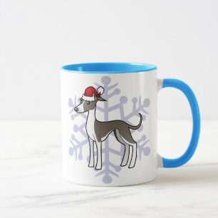 Kerst Greyhound/Whippet/Italiaanse Greyhound Mok