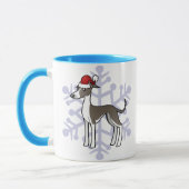 Kerst Greyhound/Whippet/Italiaanse Greyhound Mok (Links)