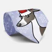 Kerst Greyhound/Whippet/Italiaanse Greyhound Stropdas (Opgerold)
