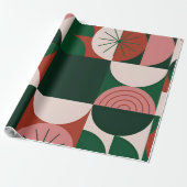 🎁 Kerst Grid Patroon Wrap Voor Kerstcadeau Cadeaupapier (Uitgerold)