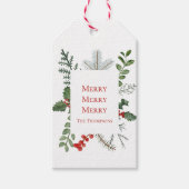 Kerst, Griekenland & Berries Elegant Cadeaulabel (Voorkant)