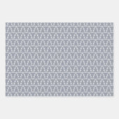 Kerst grijs wit roze zilver eenvoudige elegante oo inpakpapier vel (Voorkant 2)