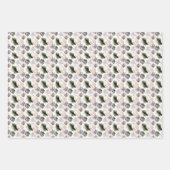 Kerst grijs wit zilver eenvoudige elegante hygge inpakpapier vel (Voorkant 3)