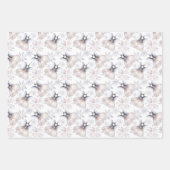 Kerst grijs wit zilver eenvoudige elegante hygge inpakpapier vel (Voorkant)