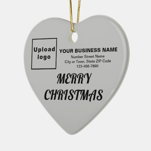 Kerst-grijze hartvorm keramisch ornament (Links)