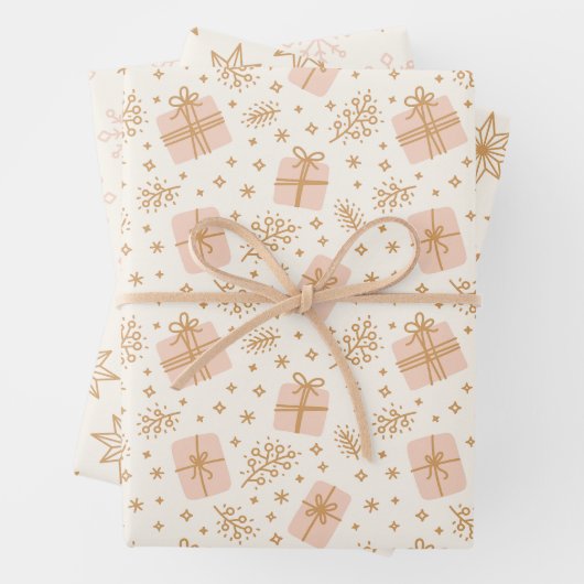 Kerst grillige inpakpapier vel (In situ)