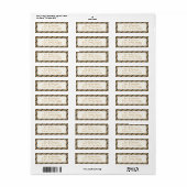 Kerst Groen  Art Deco Retouradres Etiket (Full Sheet)