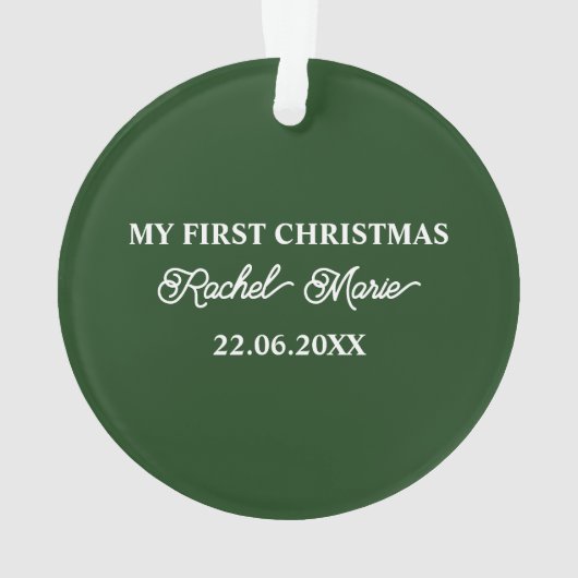 Kerst groen bessen houden ornament (achterkant)