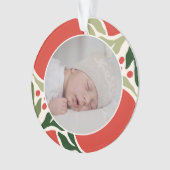 Kerst groen bessen houden ornament (voorkant)