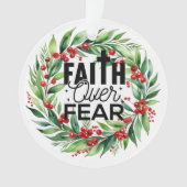 Kerst Groen Bijbel Verse Zwart Typografie Ornament (voorkant)
