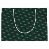 Kerst groen bladeren & bessen groot cadeauzakje (Voorkant)