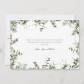 Kerst groen bladeren goud glitter foto feestdagenkaart (Achterkant)