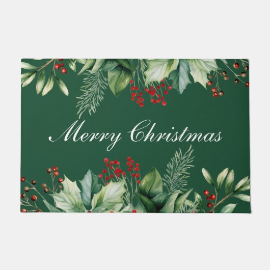 Kerst groen  deurmat (Voorkant)