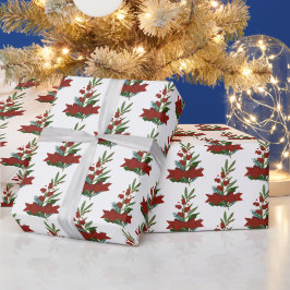 Kerst groen en rode boog patroon cadeaupapier