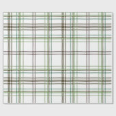 Kerst-groen en rood-timmerhuis cadeaupapier (Vlak)