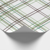 Kerst-groen en rood-timmerhuis cadeaupapier (Hoek)