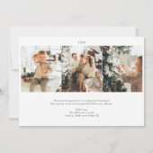 Kerst groen foto vakantie Kaart horizontaal (Achterkant)