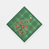 Kerst groen geplakt met rood servet (Hoek)