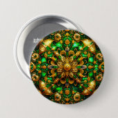 KERST ~ Groen Goud Button ~ (Voorkant /achterkant)