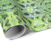 Kerst Groen  Kant Cadeaupapier (Rol Hoek)