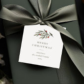 Kerst groen minimale typografie wit cadeau bedankjes labels