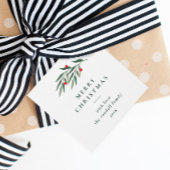 Kerst groen minimale typografie wit cadeau bedankjes labels