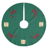 Kerst groen rendier rode plaid business logo kerstboom rok (Voorkant)