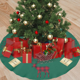 Kerst groen rendier rode plaid business logo kerstboom rok