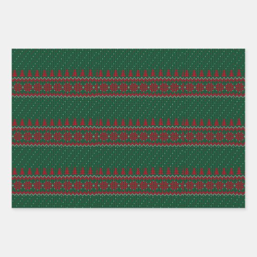 Kerst Groen & Rode Kruis inpakpapier (Voorkant)