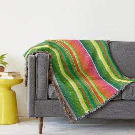 Kerst groen rood artistiek creatief gestreept deken