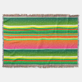 Kerst groen rood artistiek creatief gestreept deken