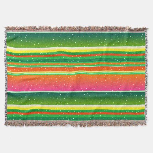 Kerst groen rood artistiek creatief gestreept deken (Voorkant)