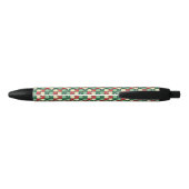 Kerst Groen Rood Geometrisch Puzzel Stuk Patroon Zwarte Inkt Pen (Achterkant)