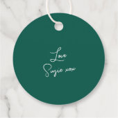 Kerst groen & rood geplakt gebonden met boog vakan bedankjes labels (Achterkant)