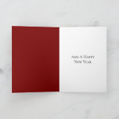 Kerst Groen Rood Ornament Kaart (Binnen)