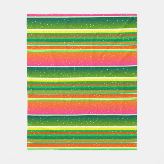 Kerst groen rood uniek origineel gestreept fleece deken (Voorkant)