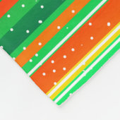 Kerst groen rood uniek origineel gestreept fleece deken (Hoek)