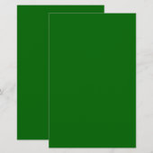 Kerst Groen Stevige Kleur Briefpapier (Voorkant / Achterkant)