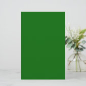 Kerst Groen Stevige Kleur Briefpapier (Staand voorkant)