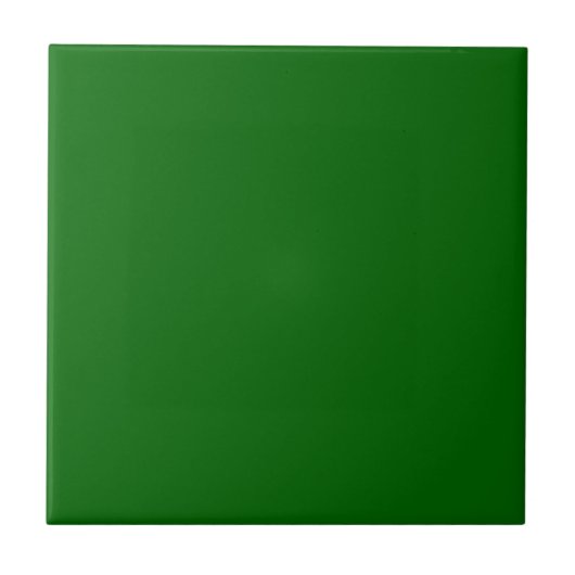 Kerst Groen Stevige Kleur Tegeltje (Voorkant)