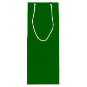 Kerst Groen Stevige Kleur Wijn Cadeautas (Achterkant)