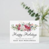 Kerst Groen Vakantie Groeten Briefkaart (Staand voorkant)