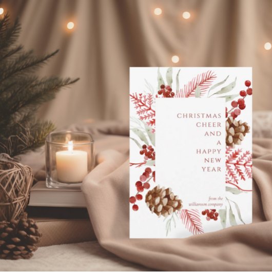 Kerst groen vakantie zakelijk Wenskaart Kaart