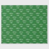 Kerst groen wit met liefde van de Kerstman Cadeaupapier (Vlak)