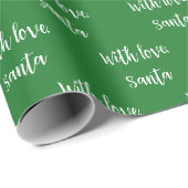 Kerst groen wit met liefde van de Kerstman Cadeaupapier (Rol Hoek)