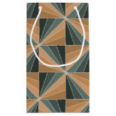 Kerst Groene  Art Deco Aangepaste Vakantie Klein Cadeauzakje (Achterkant)